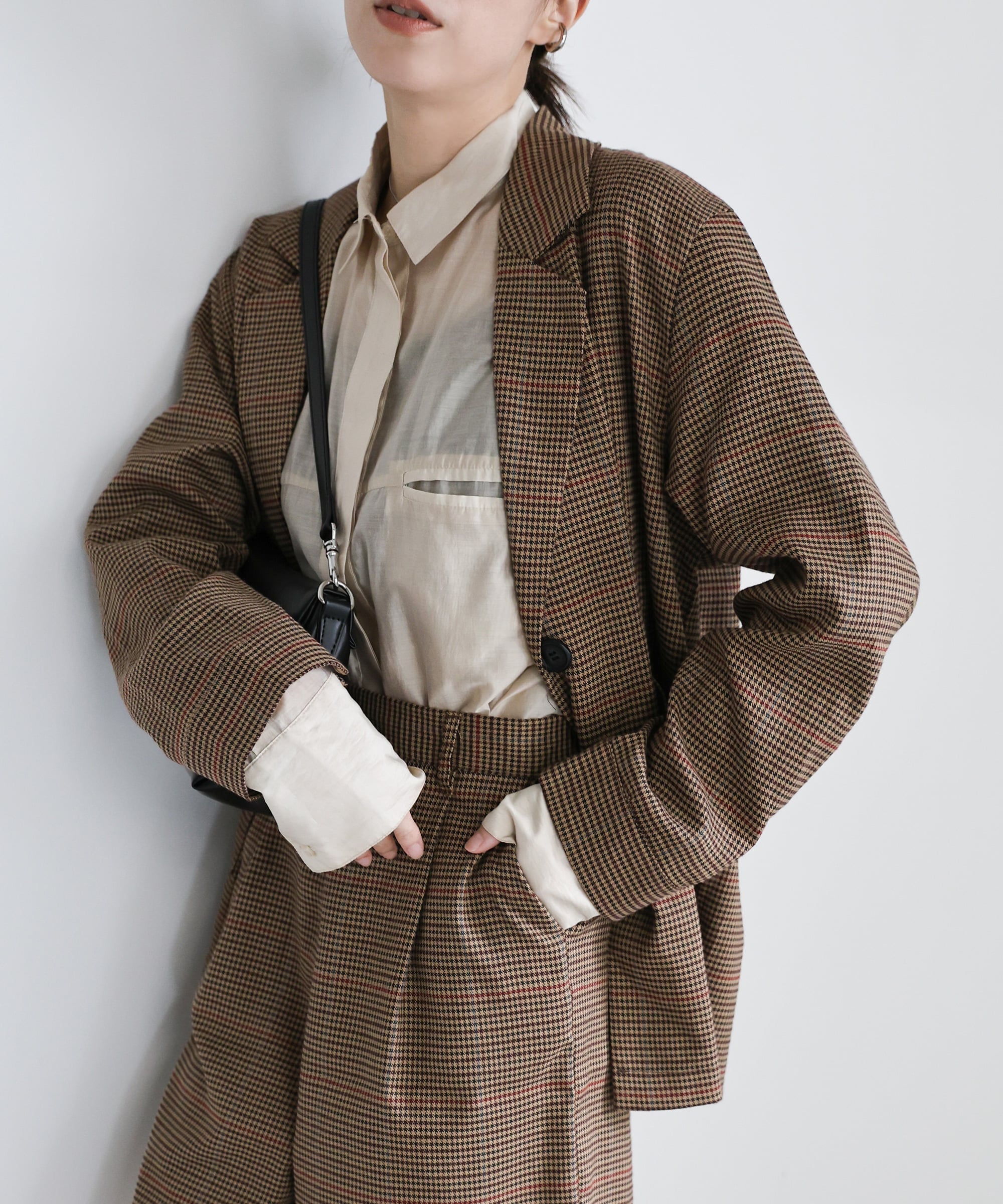 SELECT MOCA｜【セットアップ対応/手洗い】チェック柄テーラード