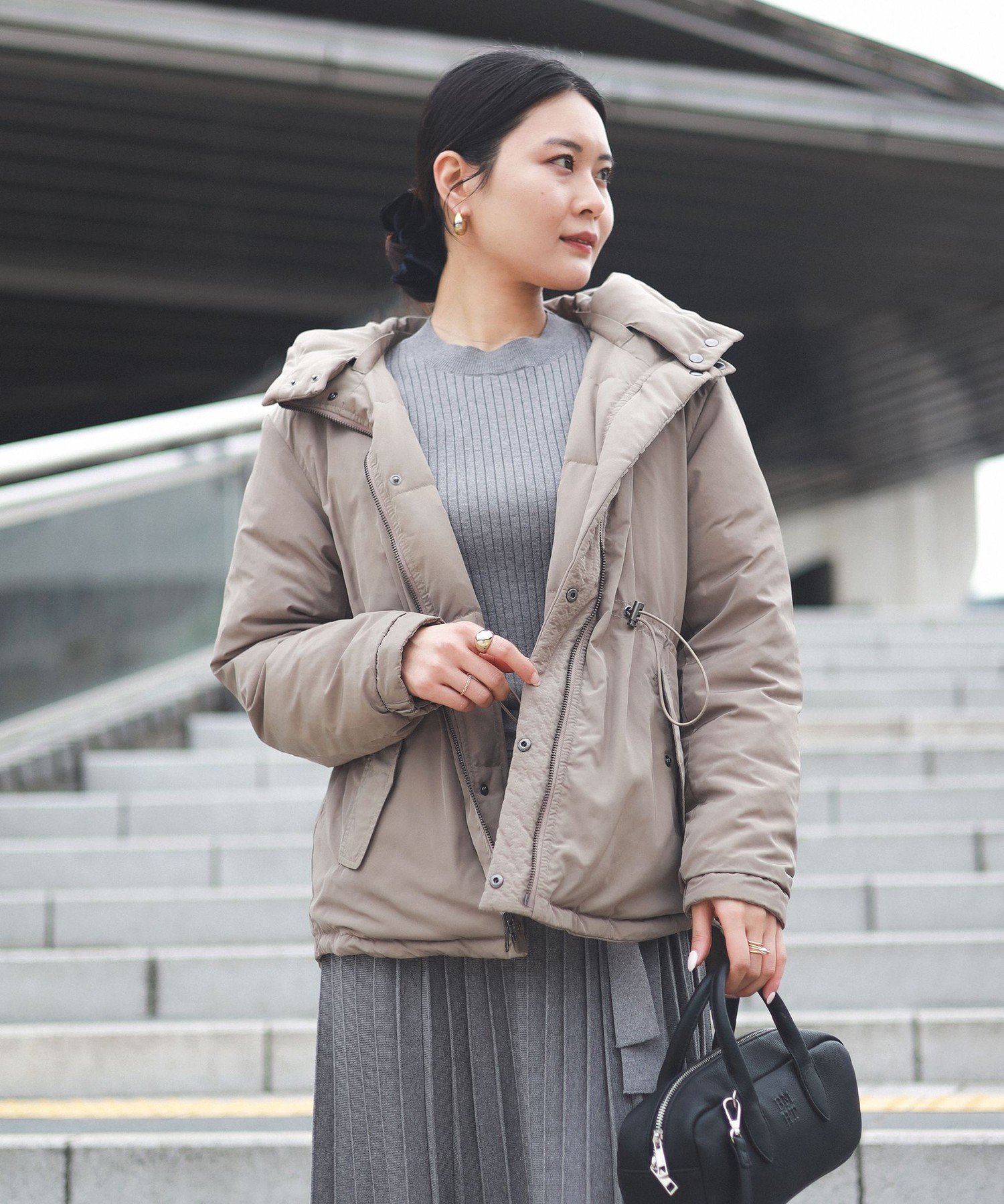 BEAMS HEART｜リバーシブル フード付き ダウン ジャケット（S,M) 25AW