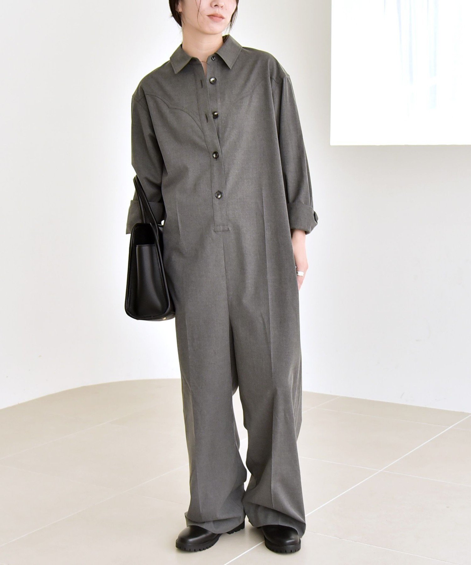 BORDERS at BALCONY ☆ラッフルジャンプスーツ borders at balcony