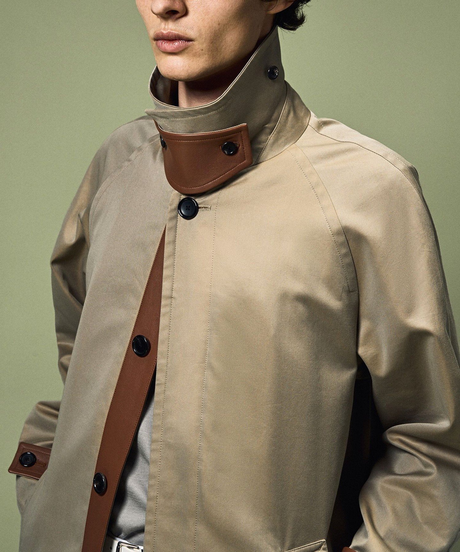 JOSEPH HOMME｜コットンシルクギャバジン ステンカラーコート