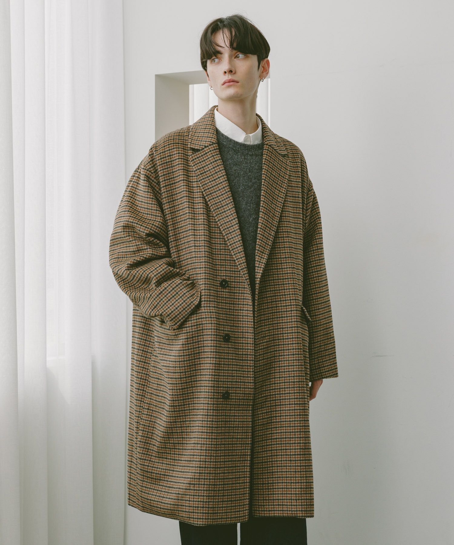 楽天市場】グレー（柄チェック・種類（コート・ジャケット）チェスター