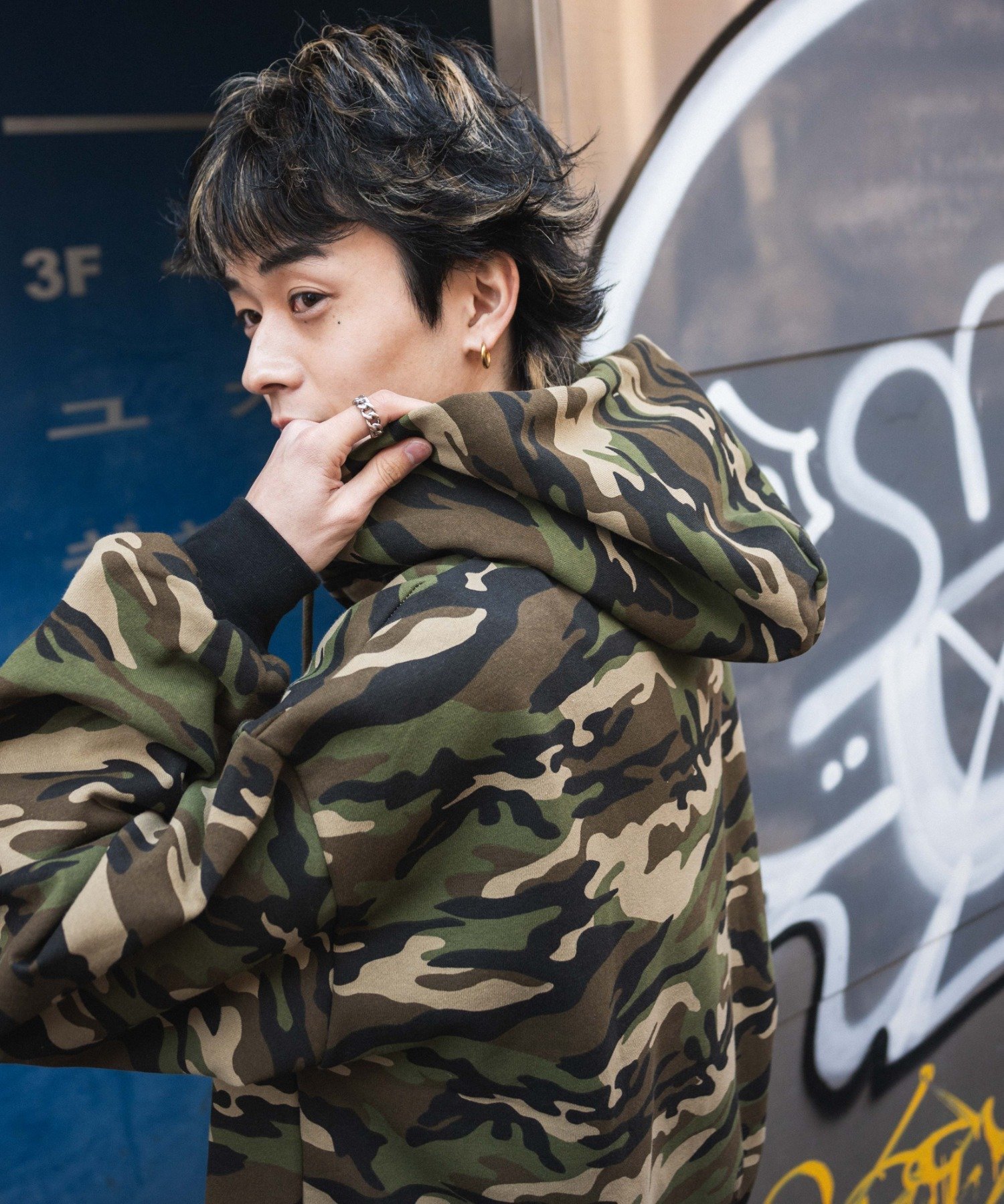 WEGO｜カモフラグラフィックZIPパーカー | Rakuten Fashion(楽天