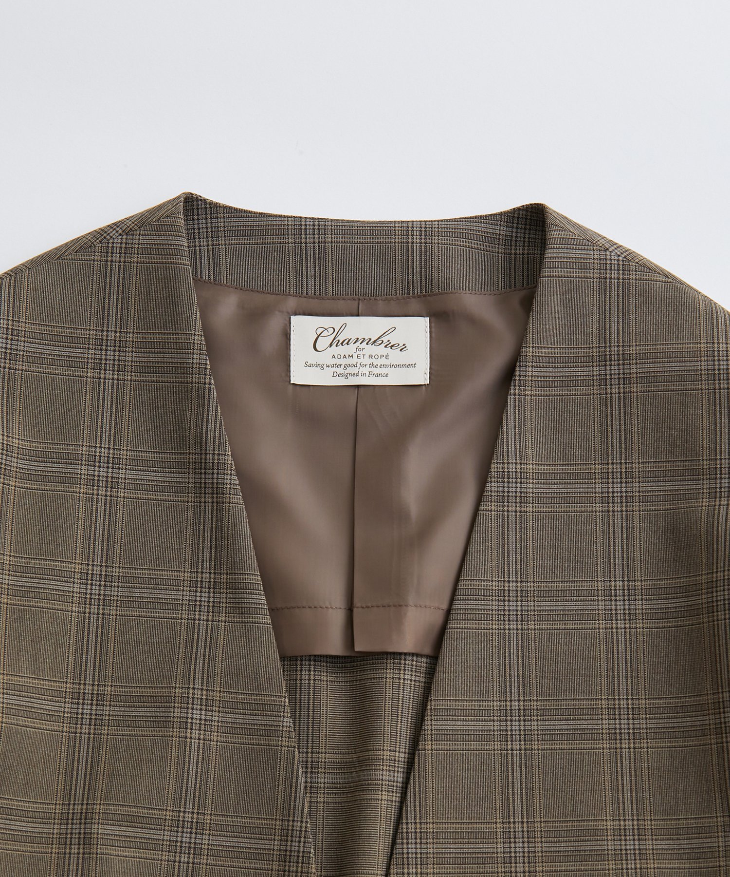 ADAM ET ROPE'｜オーバーサイズ ノーカラー イージー ジャケット