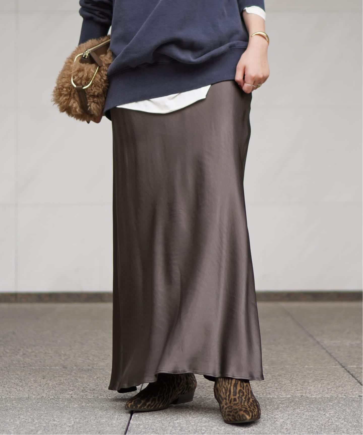 AP STUDIO｜クラシックサテンフレアスカート | Rakuten Fashion(楽天