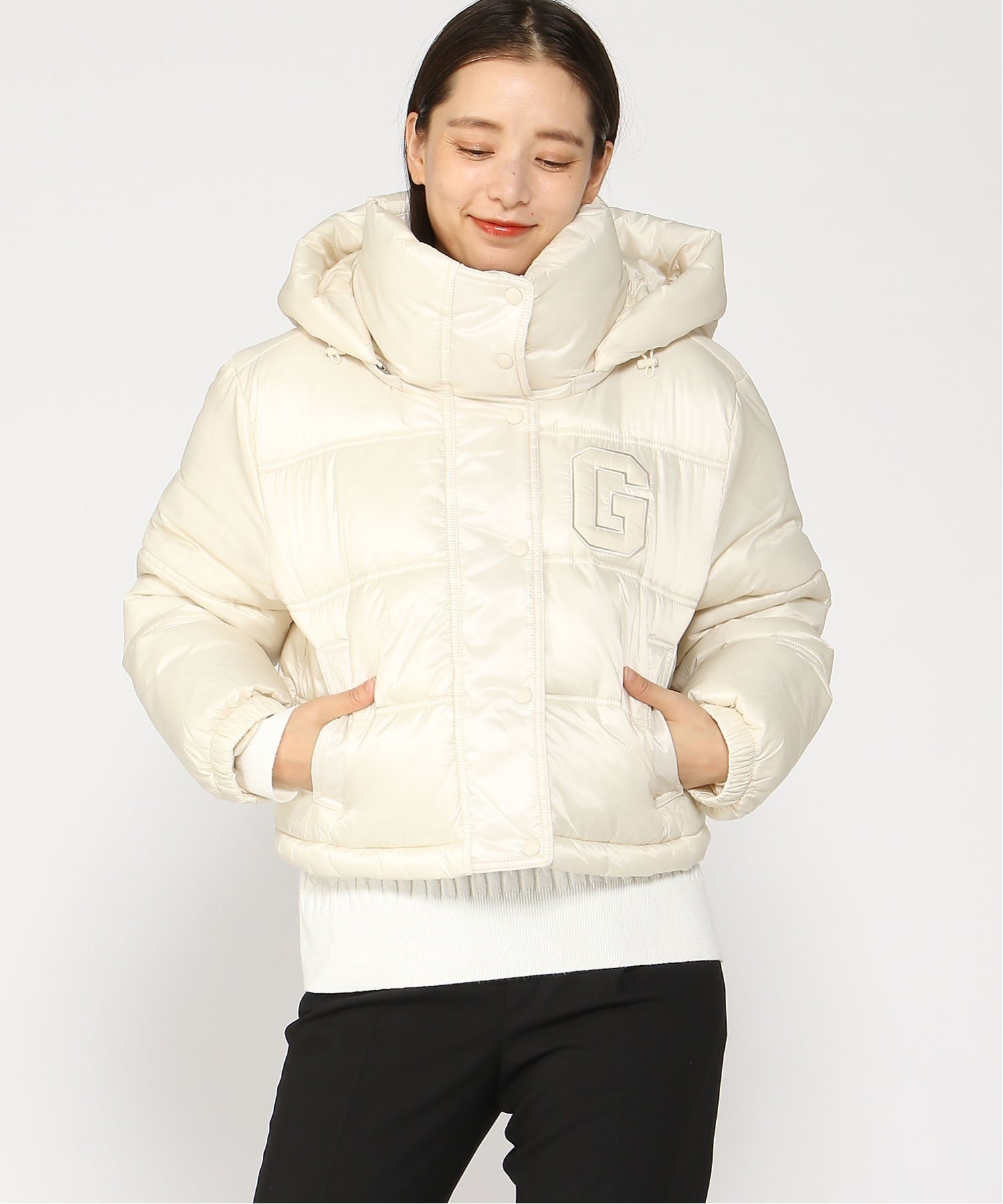 GAP｜(W)プリマロフト(R) ヘビーウェイト パファー GAPロゴ ジャケット