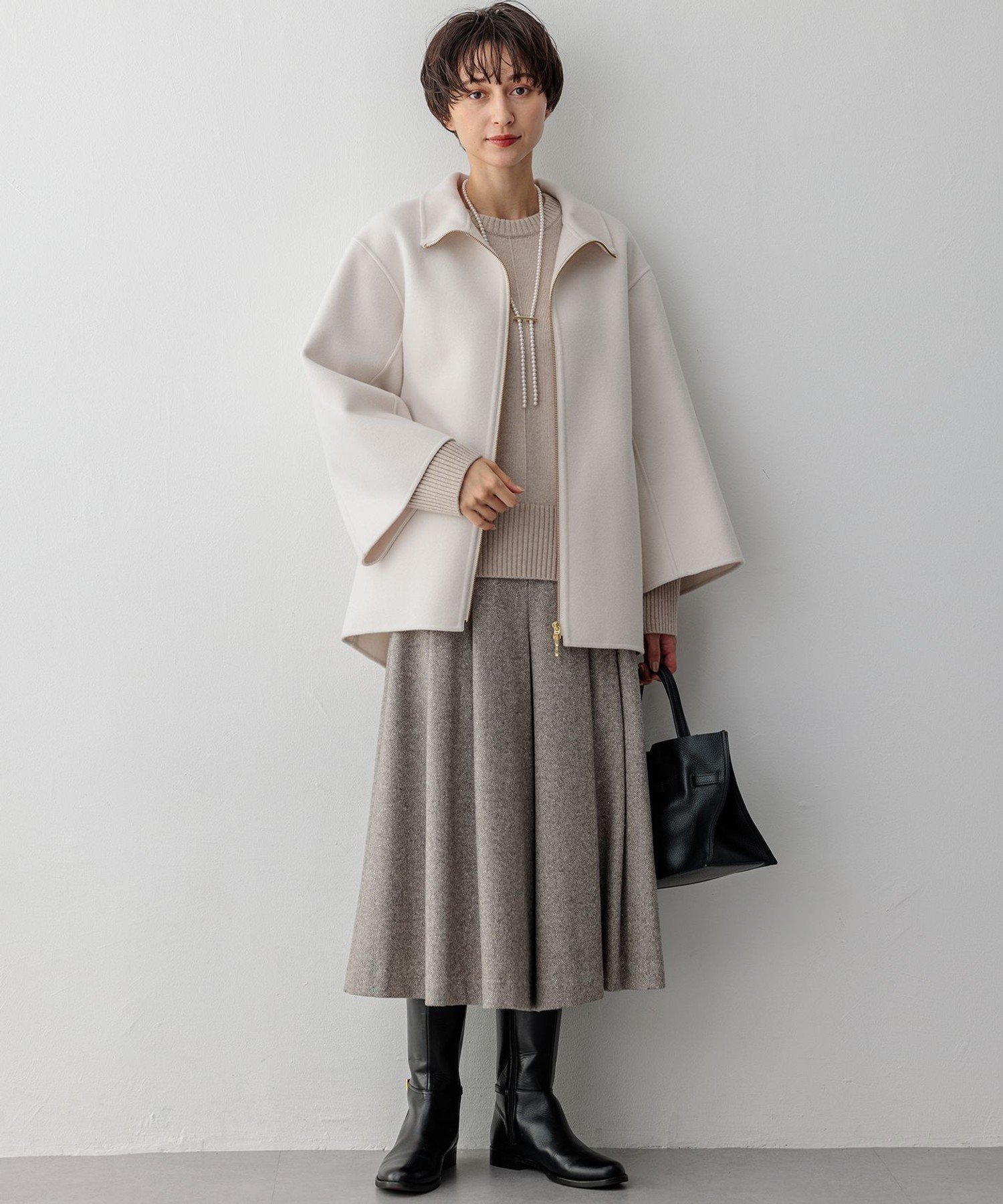 23区｜シルクネップヘリンボーン ガウチョ パンツ | Rakuten Fashion