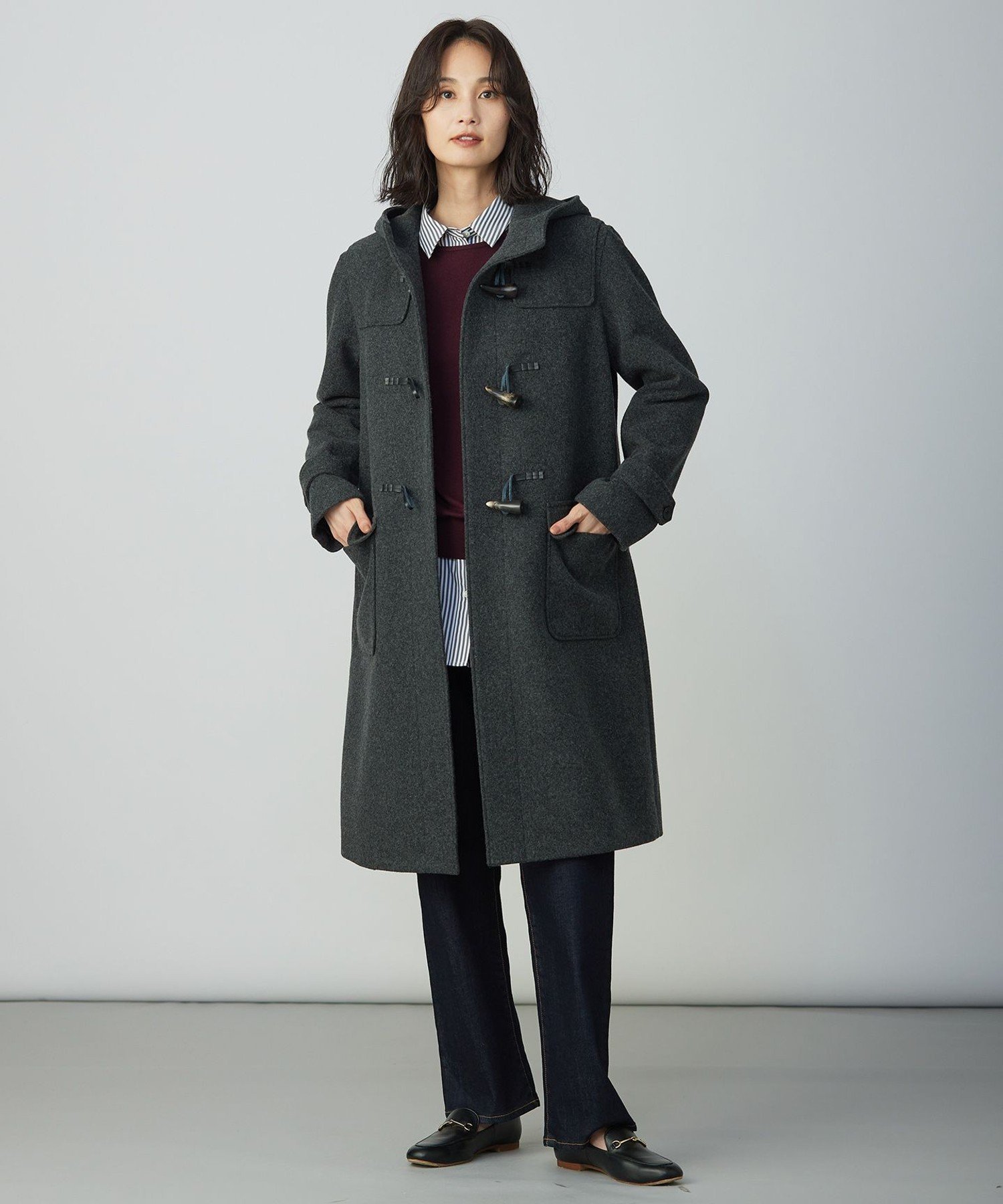 J.PRESS｜Jackal ソフトメルトン ダッフル コート | Rakuten Fashion