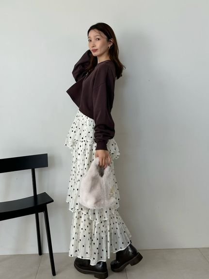 SNIDEL｜Sustainableプリーツティアードロングスカート | Rakuten