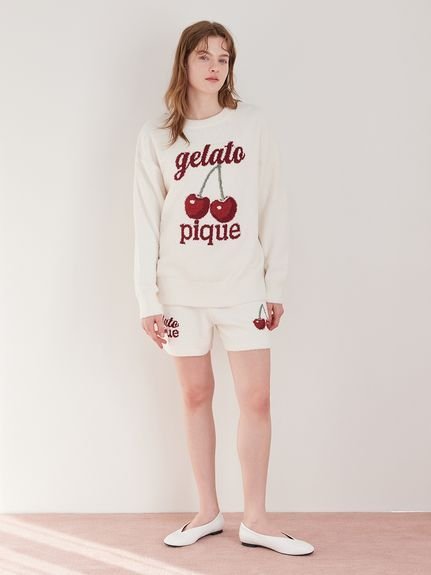 gelato pique｜【ONLINE限定】べビモコチェリージャガードプルオーバー