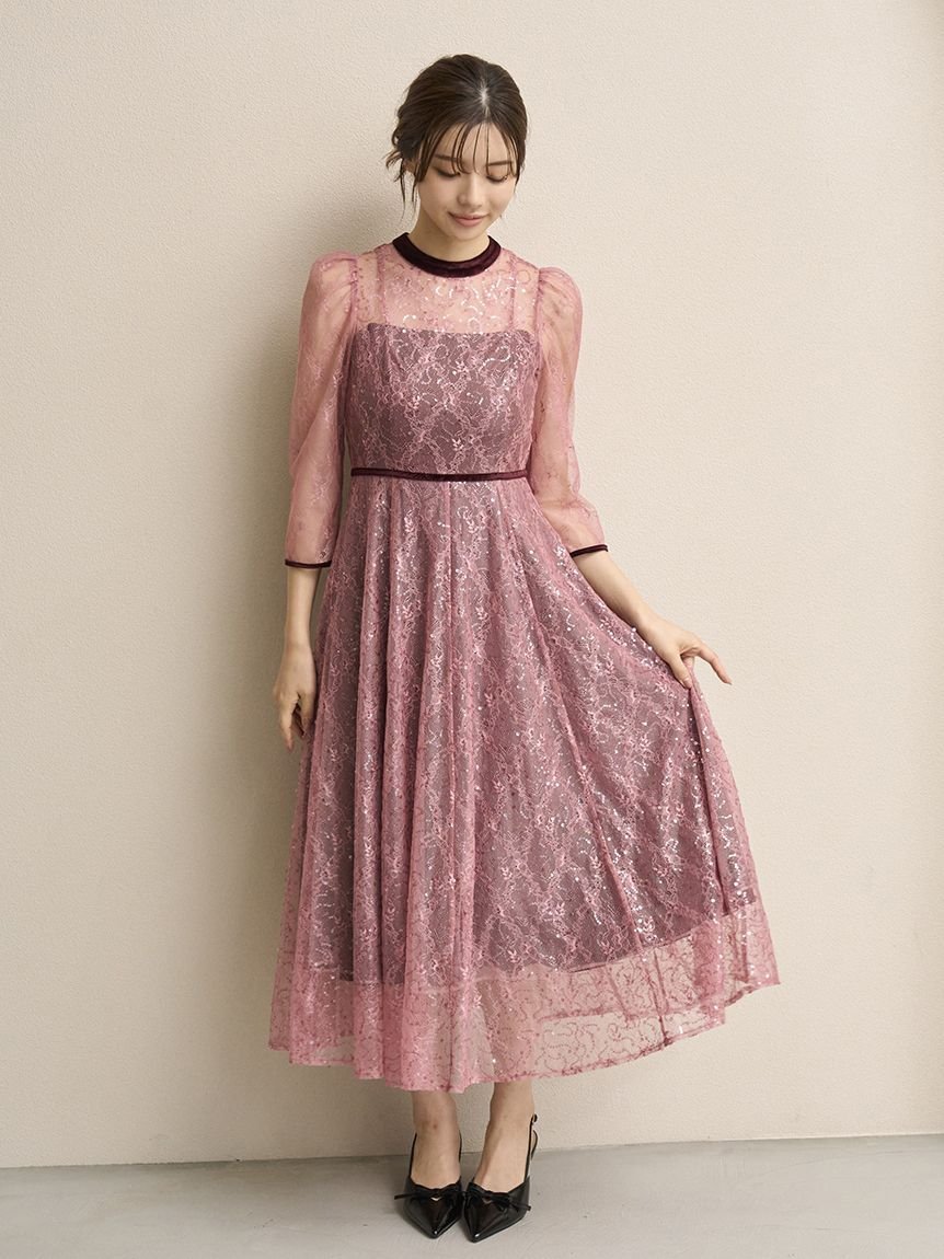SNIDEL｜スパークルレースドレス | Rakuten Fashion(楽天ファッション