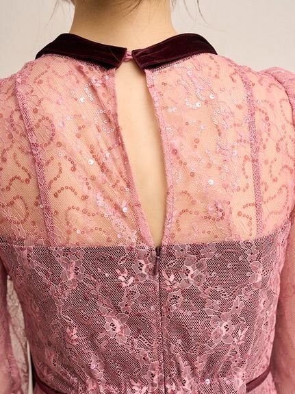 SNIDEL｜スパークルレースドレス | Rakuten Fashion(楽天ファッション