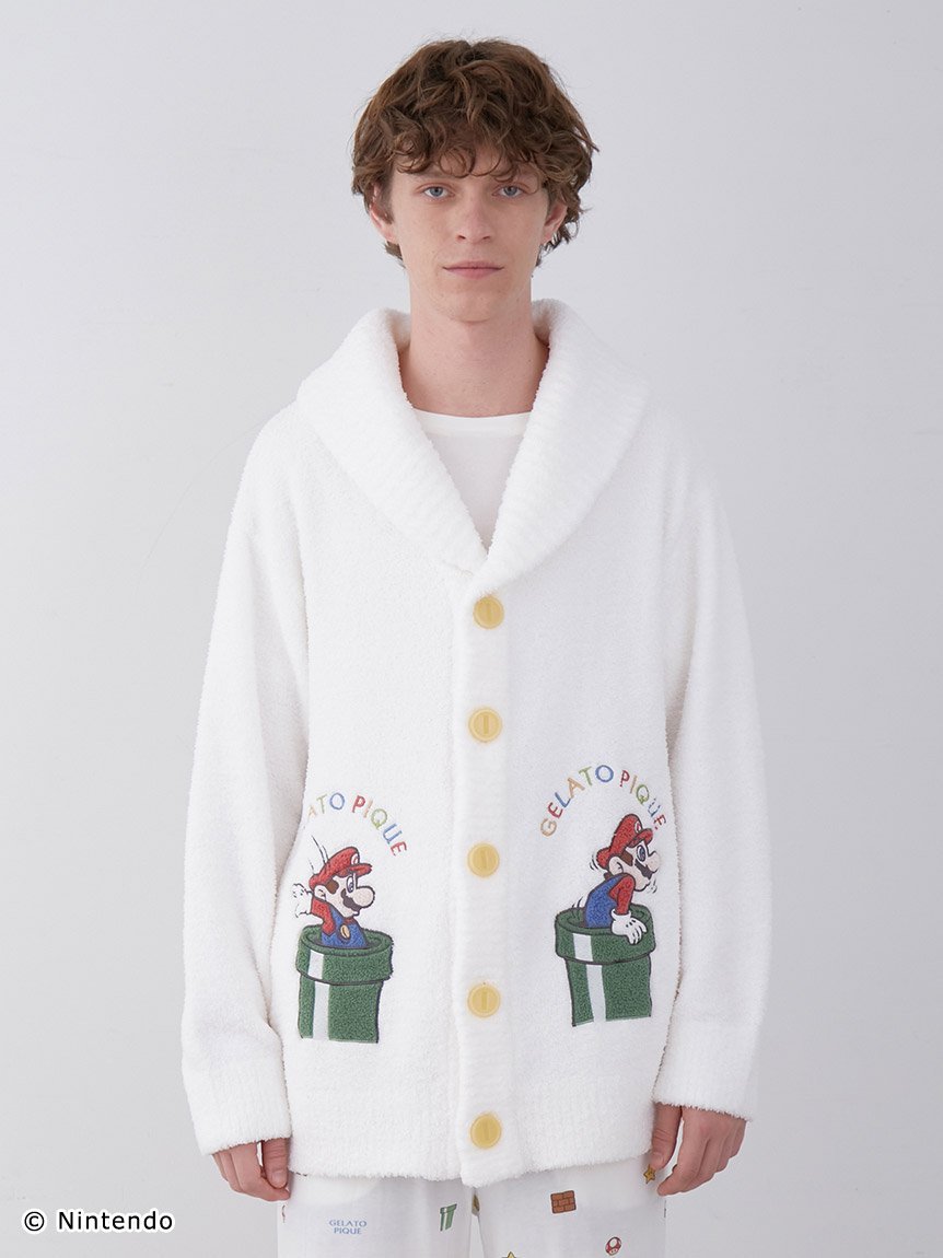 タグ付きジェラートピケ マリオ ベビモコジャガードショール