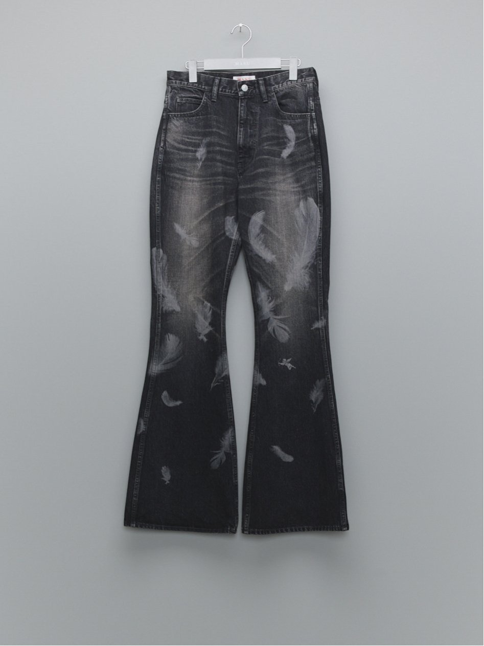 最安値 MASU　STARDUST BELL-BOTTOM JEANS 44 24AW】MASU ”MASU BOYS” STARDUST BELL-BOTTOM JEANS (BLACK PINK