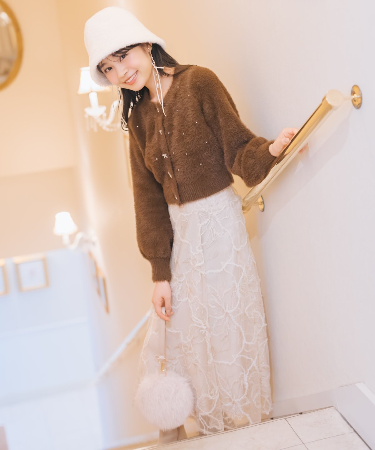 WILLSELECTION｜ラメ刺繍チュールフレアスカート | Rakuten Fashion