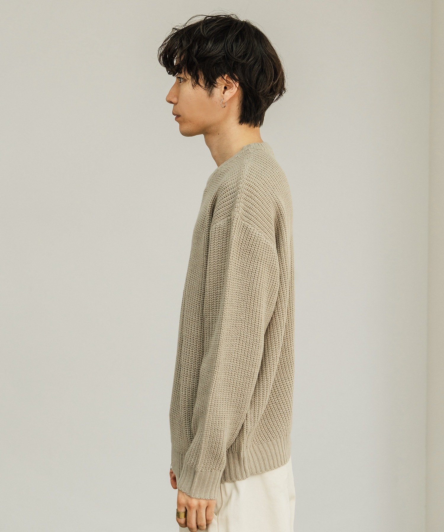 improves｜畦編み クルーネック ニットセーター | Rakuten Fashion