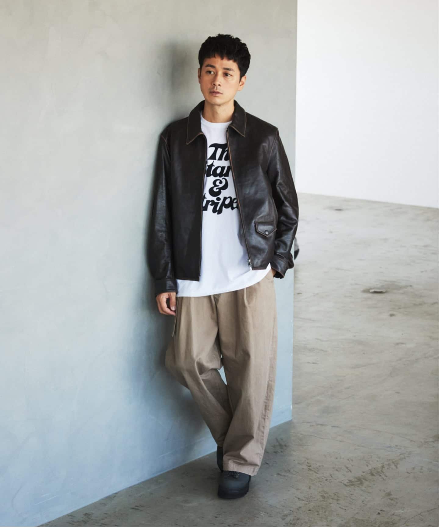 EDIFICE｜ラムレザー フレンチアンティーク ライダースジャケット