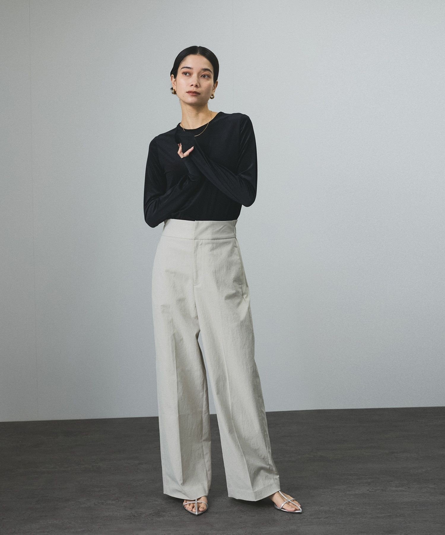 1930-40's Crepier ソルト&ペッパー コットン・パンツ SALON adam et