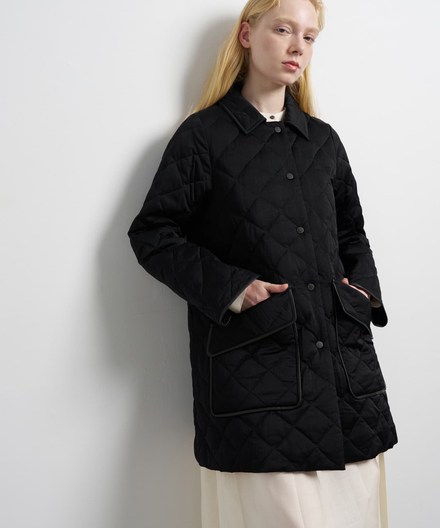 LANVIN en Bleu｜キルティングハーフコート | Rakuten Fashion(楽天