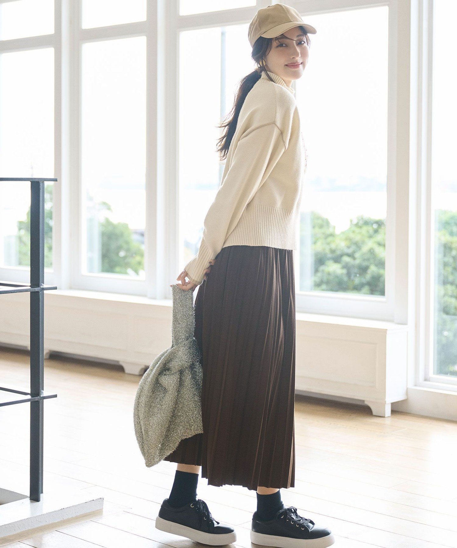 ANY SIS｜【洗える・2SET】ボリューム ニット × スエードライク