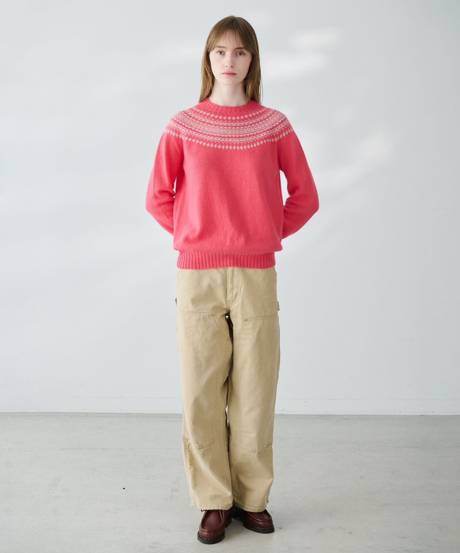 Bshop｜MORRIS & SONS | ジーロンラム ノルディックセーター WOMEN