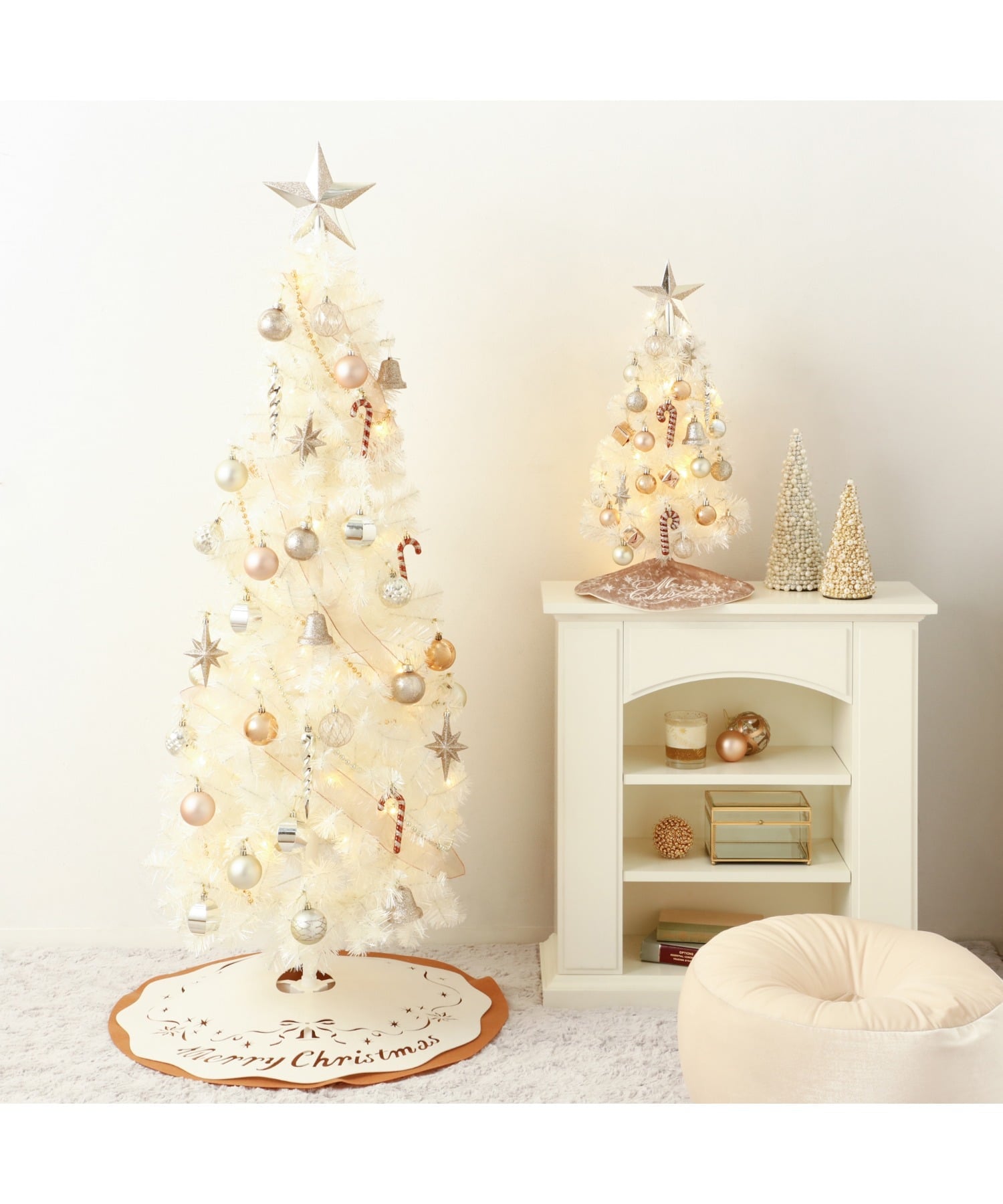 Francfranc｜クリスマスツリー スターターセット 150cm ホワイト