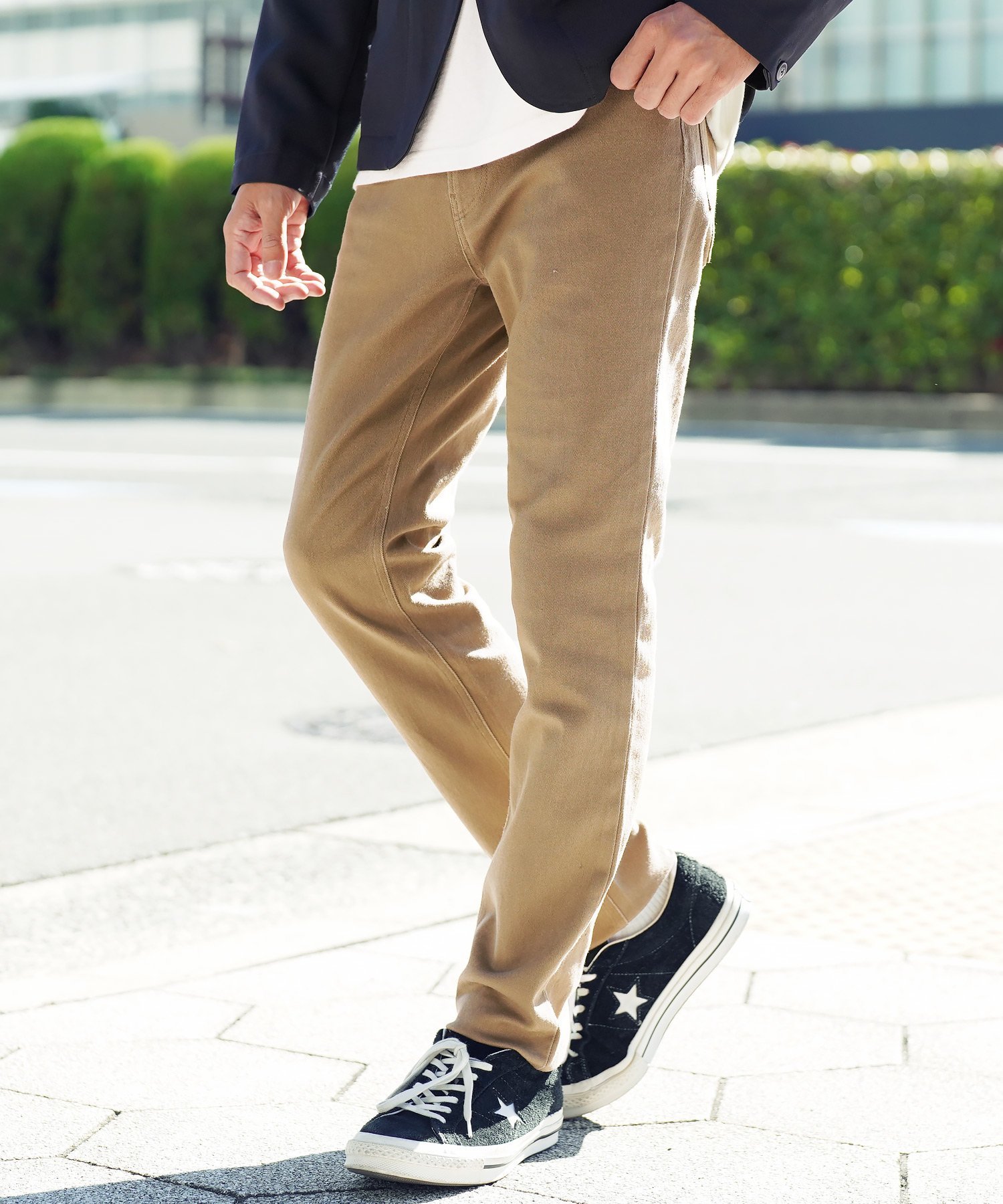 JIGGYS SHOP｜スリムフィット ストレッチ チノパン メンズ 26SS