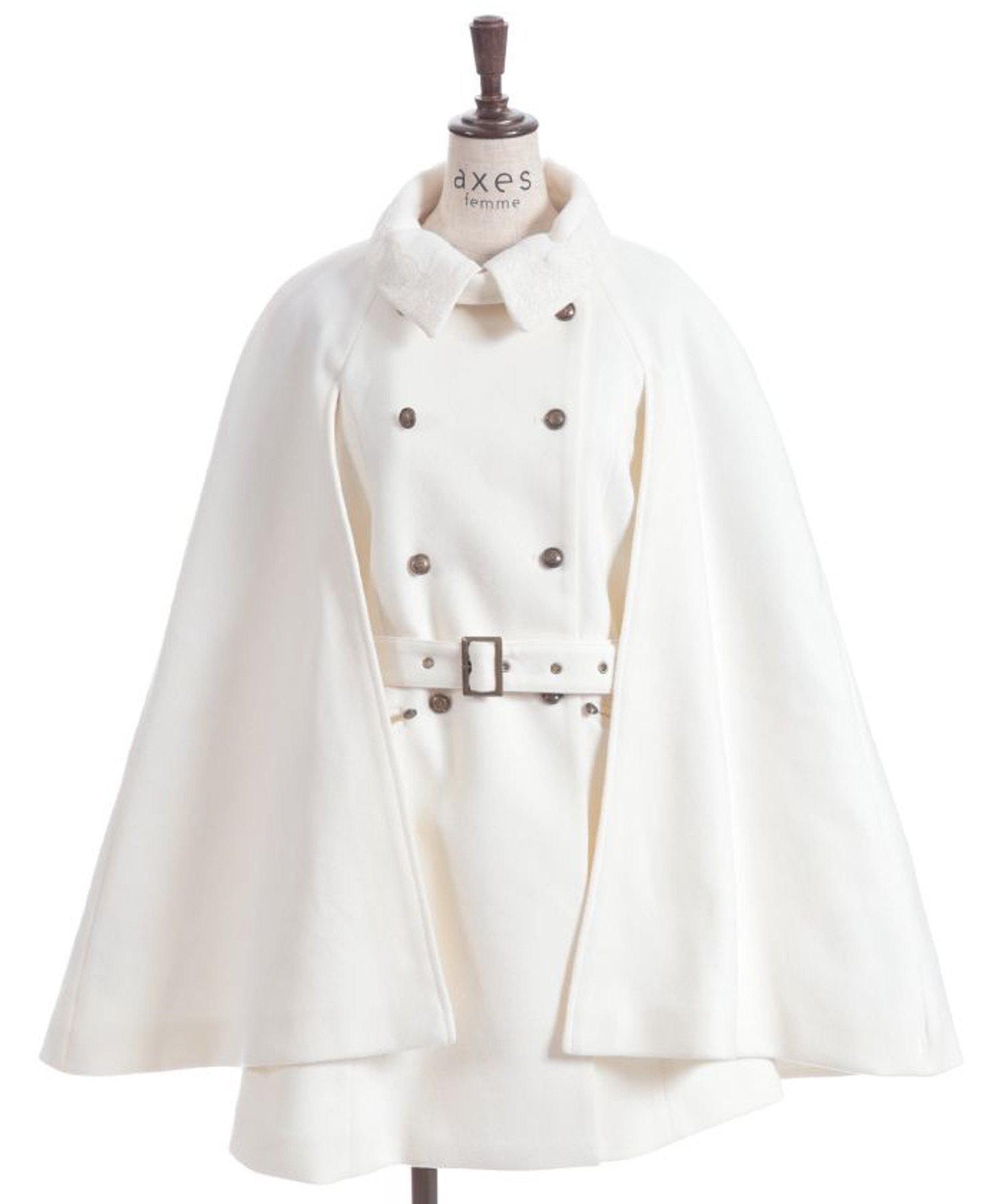 axes femme｜ダブルボタンケープコート | Rakuten Fashion(楽天
