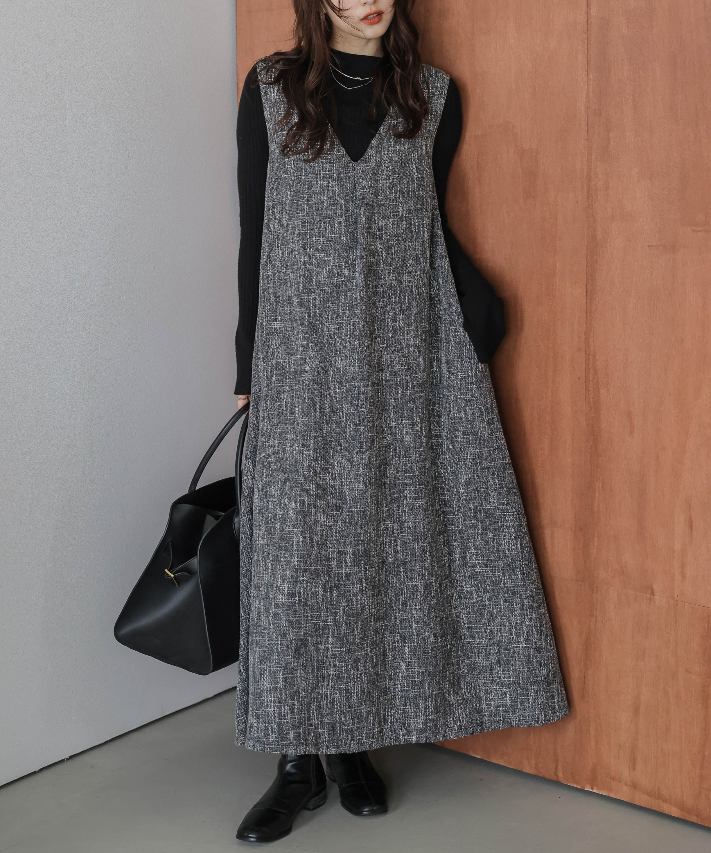 Lajour｜ツイードフレアジャンパースカート | Rakuten Fashion(楽天