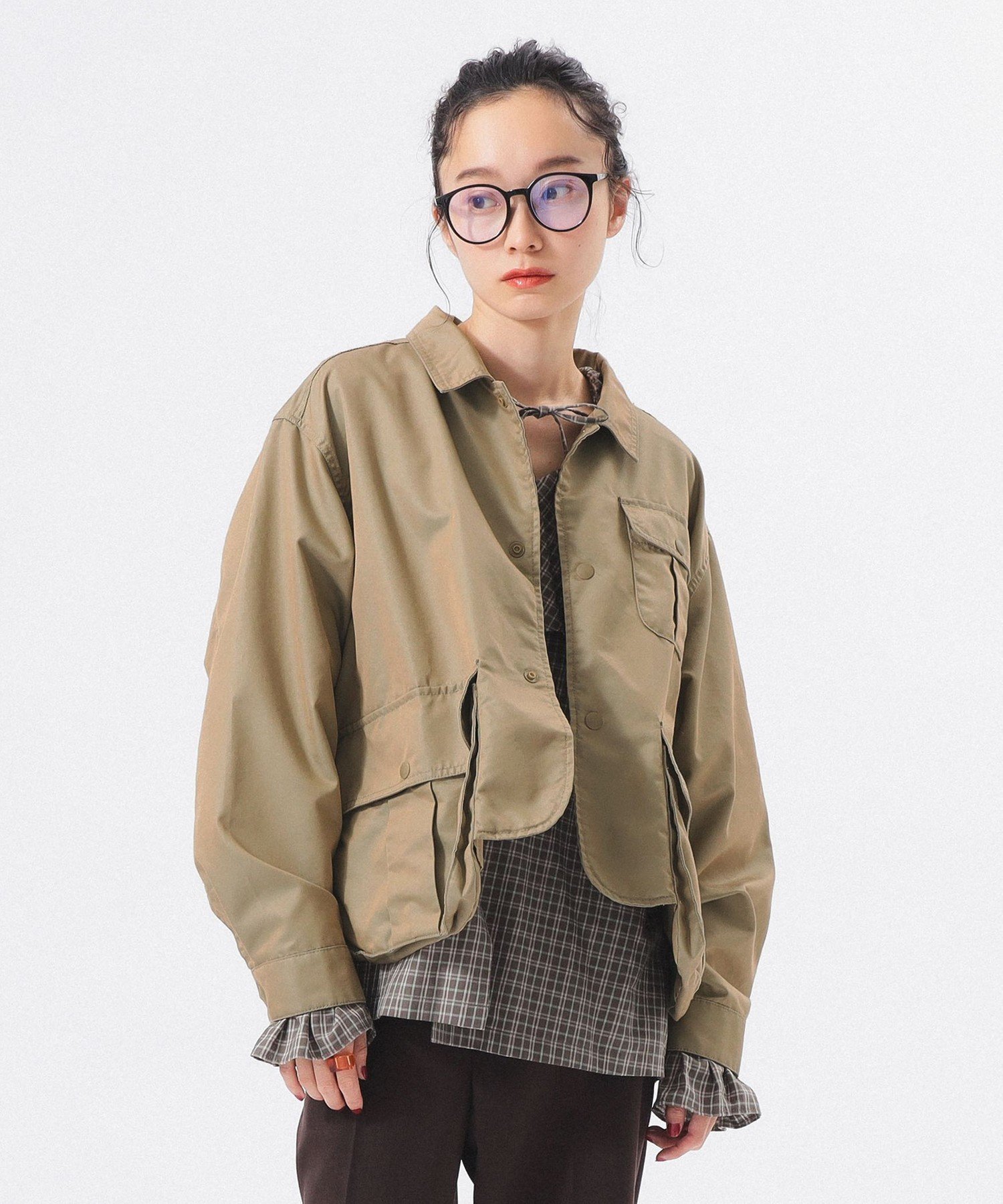 BEAMS WOMEN｜【1/1新規値下げ】シャンブレー ギャバ ショート