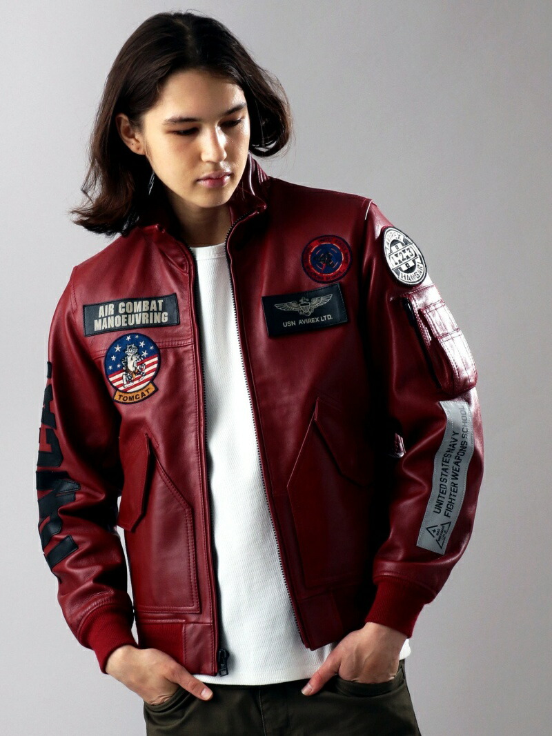 楽天市場】【SALE／46%OFF】AVIREX CWU レザージャケット トップガン
