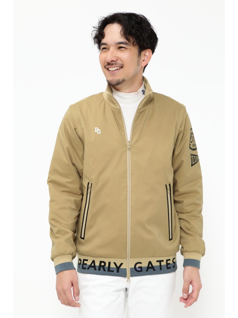 PEARLY GATES フード付きタフレックスジャケット ベージュ PEARLY
