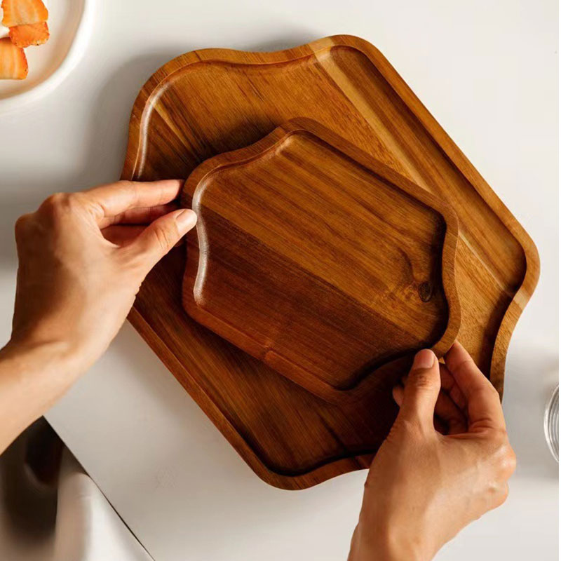 楽天市場】木製トレイ おぼん トレー 木製お皿 お盆 木のトレー 相思木