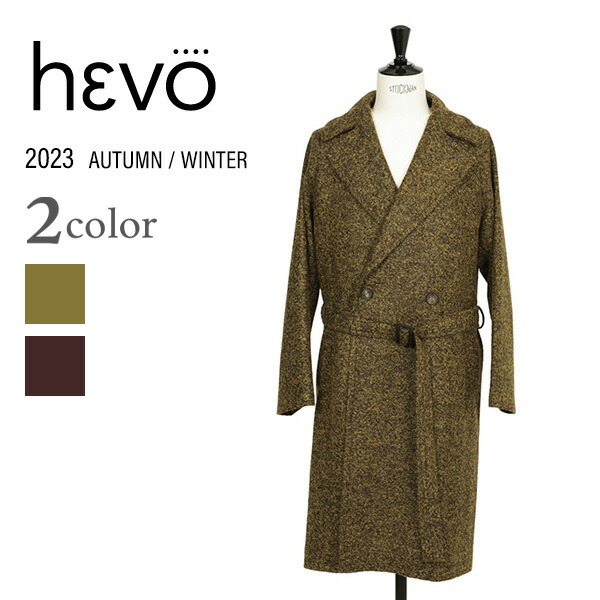 楽天市場】【国内正規品】 Hevo イーヴォ メンズ コート ベルテッド