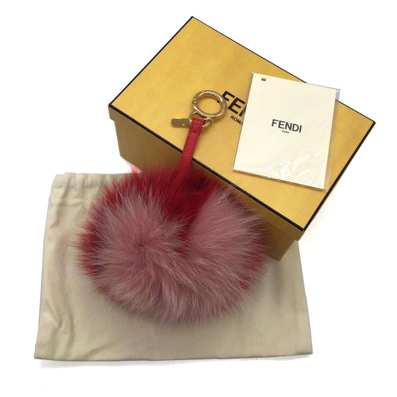楽天市場】【新品同様】FENDI フェンディ ポンポンチャーム バッグ