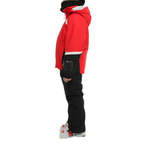 DESCENTE 子供用スキーウェア 黒 赤 上下セット DESCENTE 子供用スキー