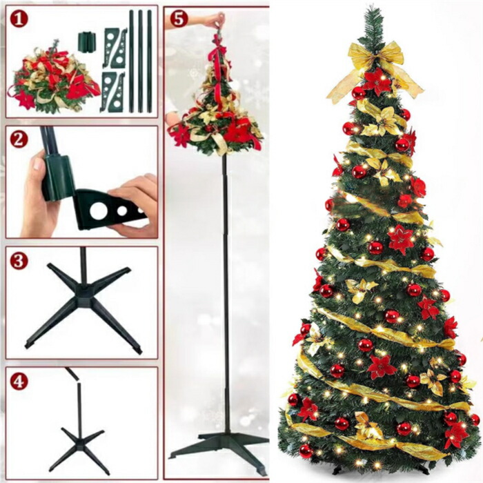 楽天市場】送料無料 超速組立 クリスマスツリー120cm 180cm 被せて完成