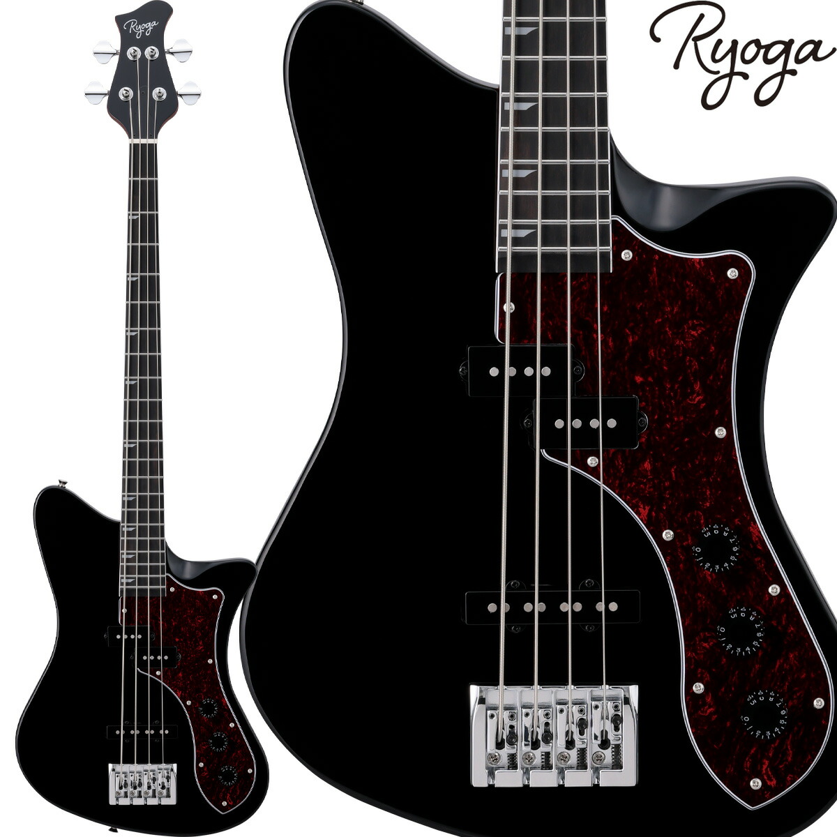 楽天市場】Ryoga SKATER-BASS Black エレキベース PJタイプ ベイクド