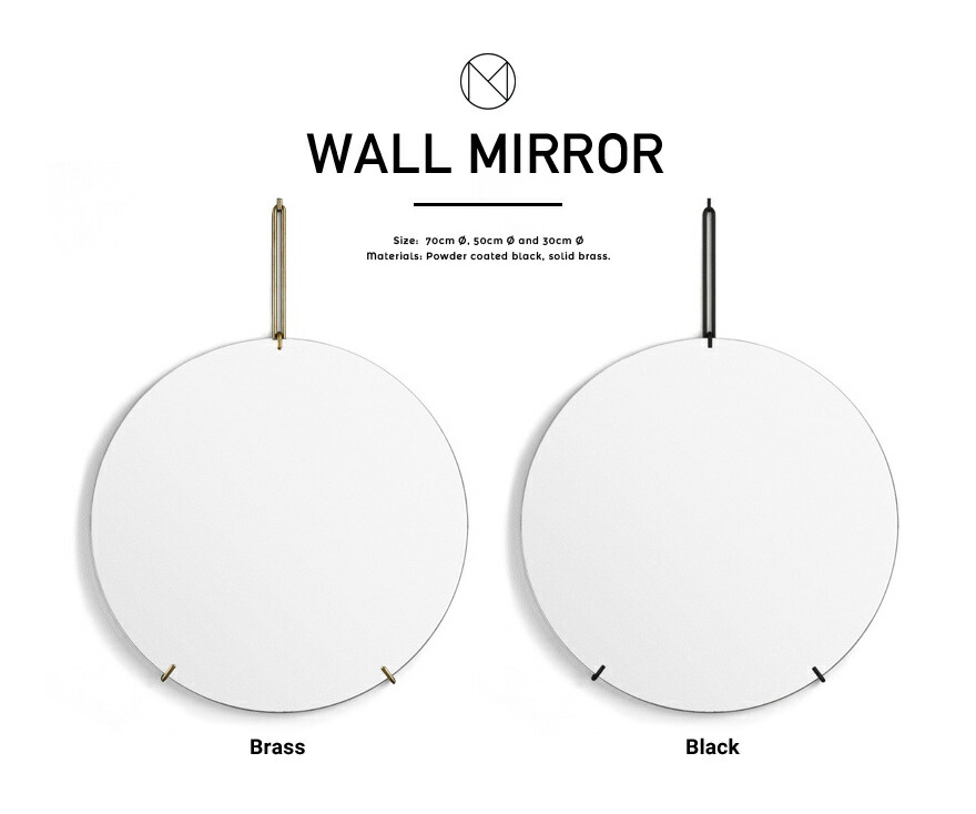 楽天市場】MOEBE ムーベ WALL MIRROR 直径50cm ウォールミラー 鏡 丸型