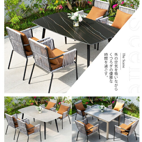 楽天市場】ガーデンテーブル単品 セラミック テーブル 大理石調
