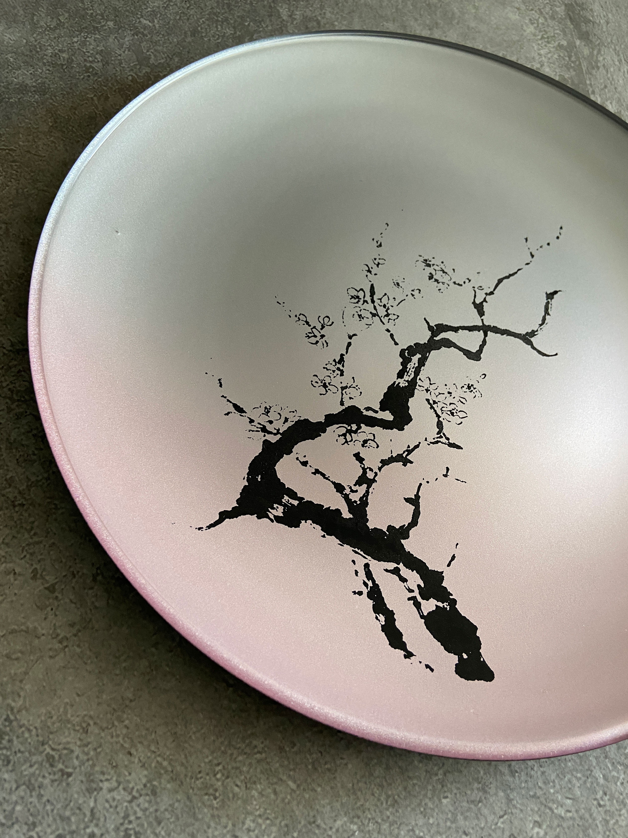 楽天市場】蒔絵 MAKIE グラデーション 墨桜 フラットプレート S M L 桜