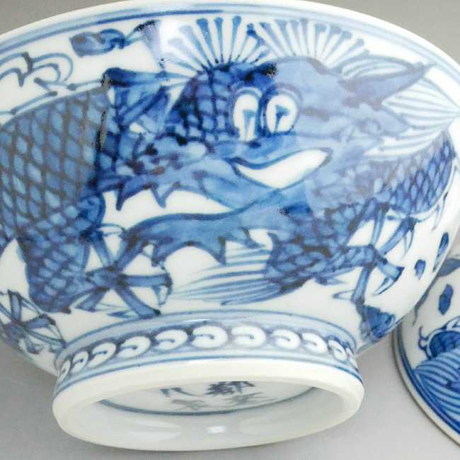 楽天市場】京焼 清水焼 平八龍ご飯茶碗 蓋付 大 : 京焼清水焼専門店 松韻堂