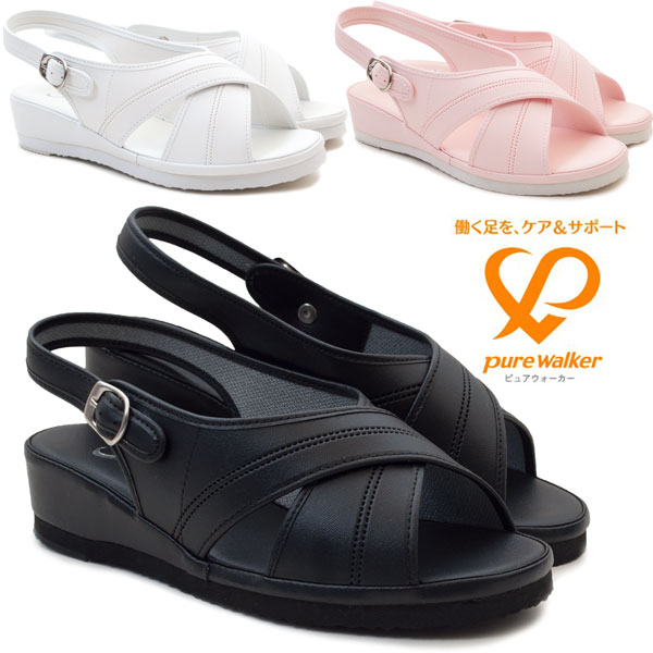 楽天市場】【ピュアウォーカー】PW7602 ナースシューズ クロスベルト