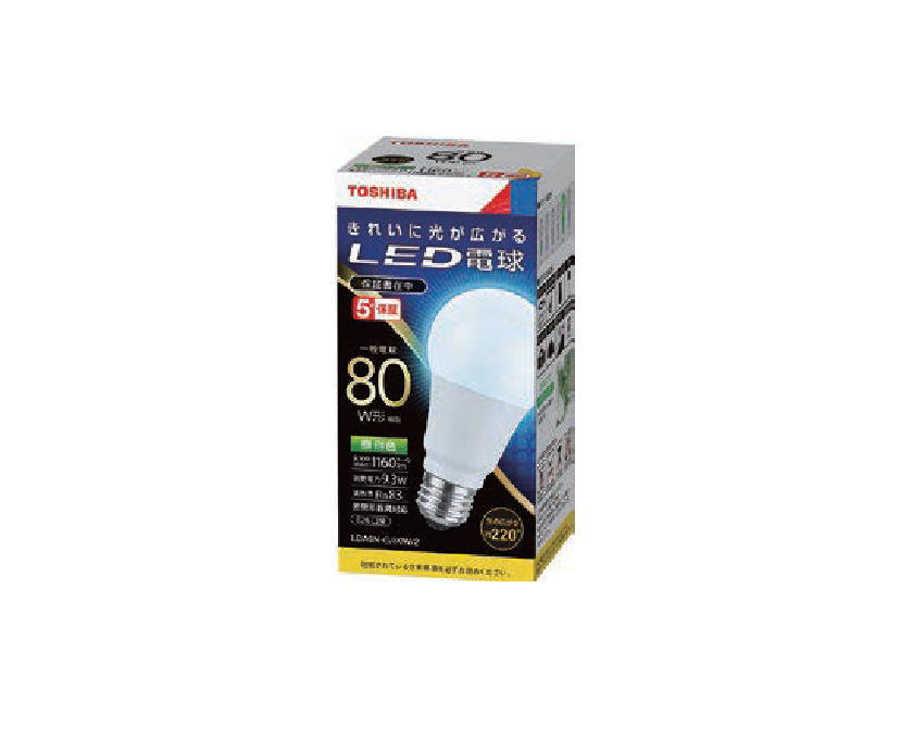 楽天市場】LED電球・電球形 東芝ライテック E26口金 一般電球形 全方向