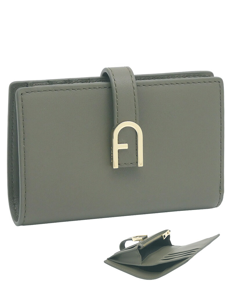 楽天市場】フルラ Furla Flow コンパクト財布 M SAGE セージグリーン