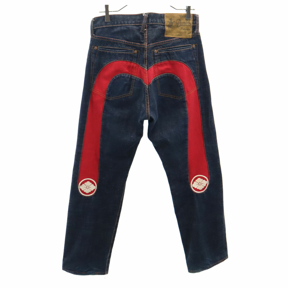YAMANE ヤマネ レッドペイント大黒 デニムパンツ エヴィス evisu