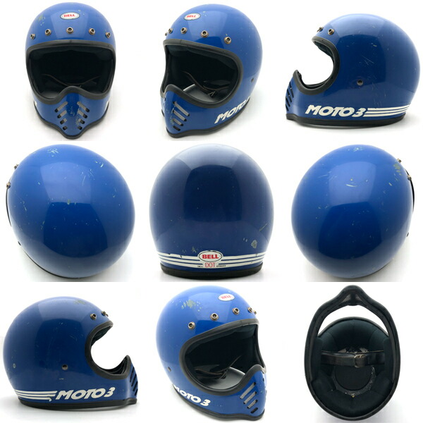 楽天市場】BELL MOTO3 BLUE 58cm 【海外直輸入中古品】フルフェイス