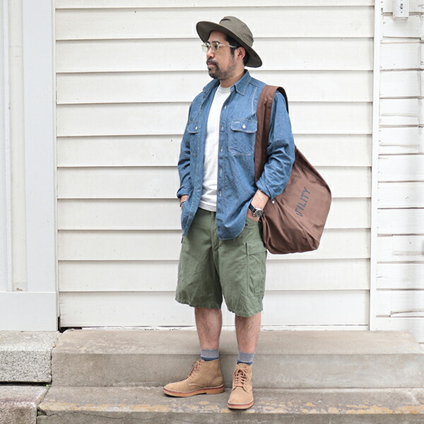 楽天市場】コロナ ユーティリティ W-YOKE SHIRT COTTON CHAMBRAY BLUE