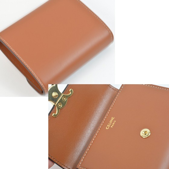 楽天市場】【未使用品】セリーヌ 財布 トリオンフ スモールフラップ