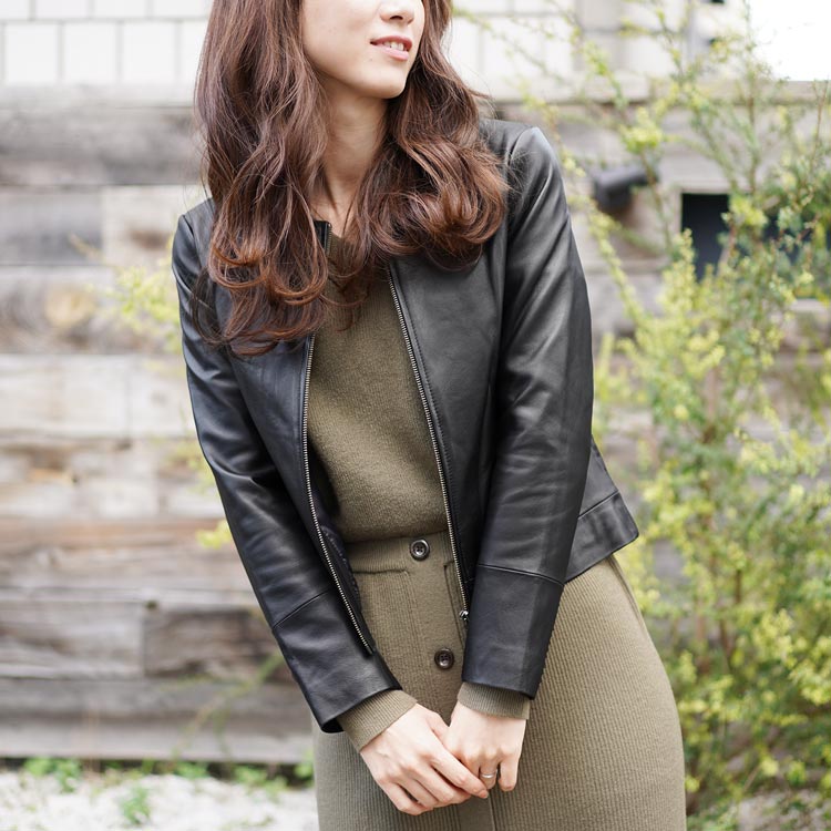 Theory ブラウン レザー ジャケット セオリー レザージャケット ラム