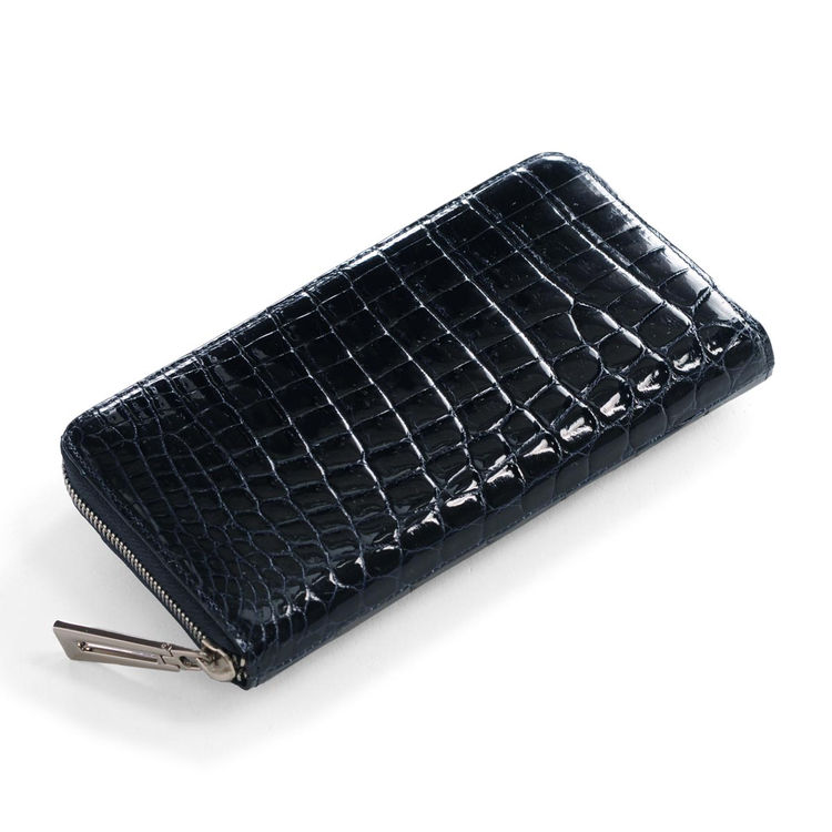 W41 メタル加工 クロコダイル 長財布 メンズ レディース トレンド